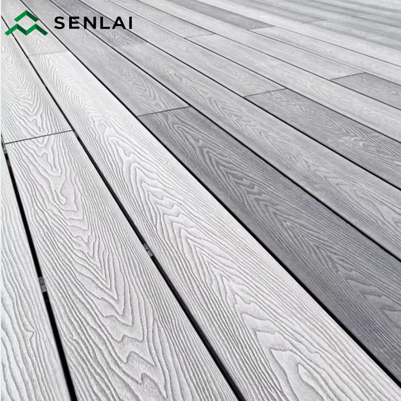 Deck composto de plástico de madeira extrudado anti-UV ecologicamente correto para terraço