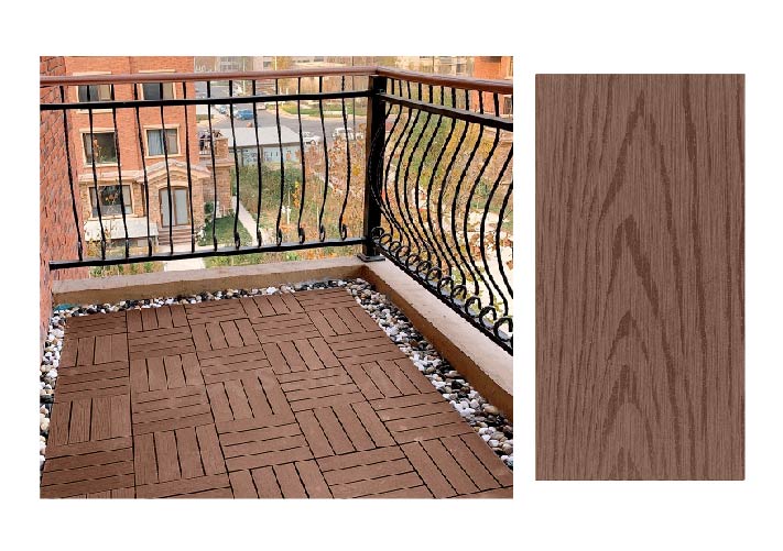 multicolor wood plastic composite deck